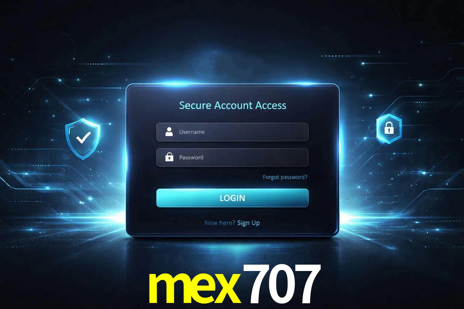 Pantalla de inicio de sesión de cuenta mex707 para usuarios en México